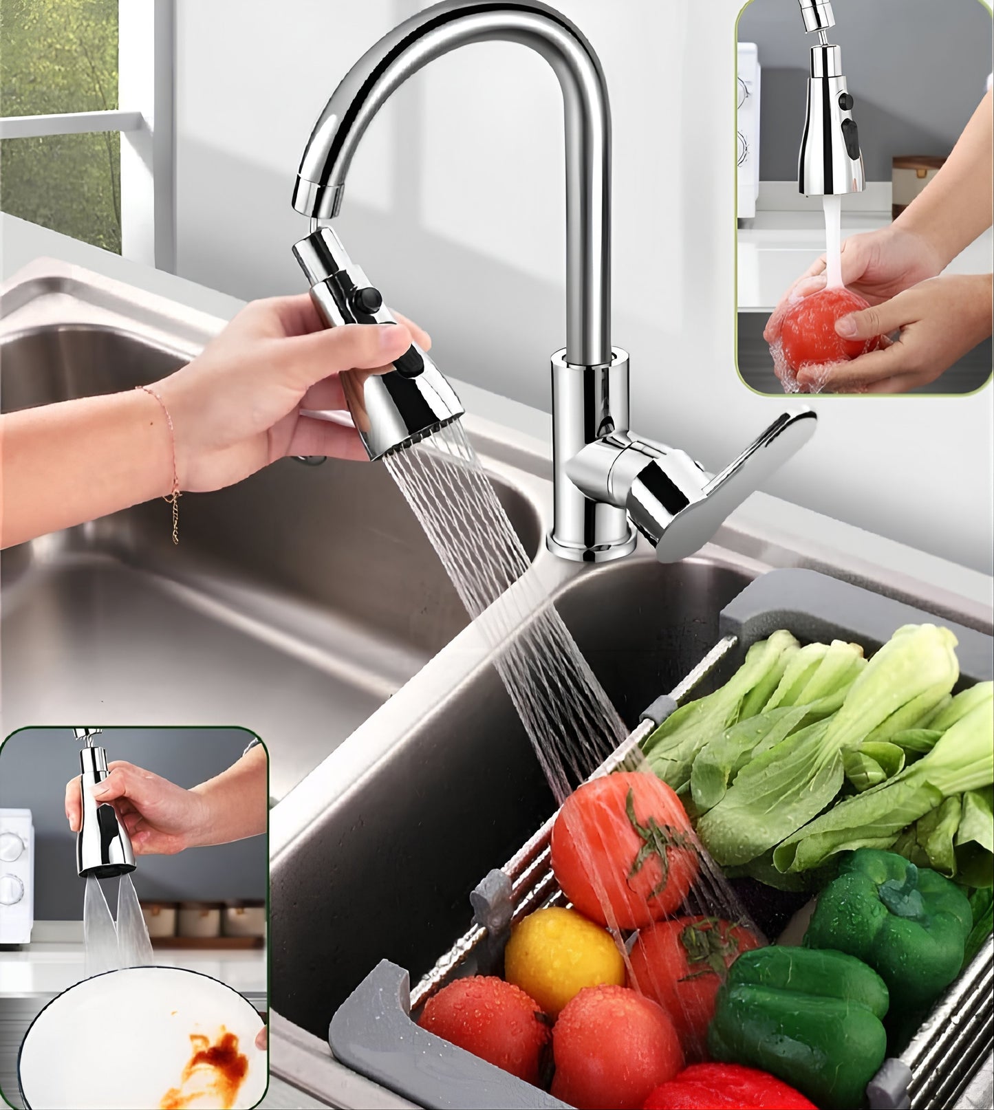 3 Modes Kitchen Sink Faucet