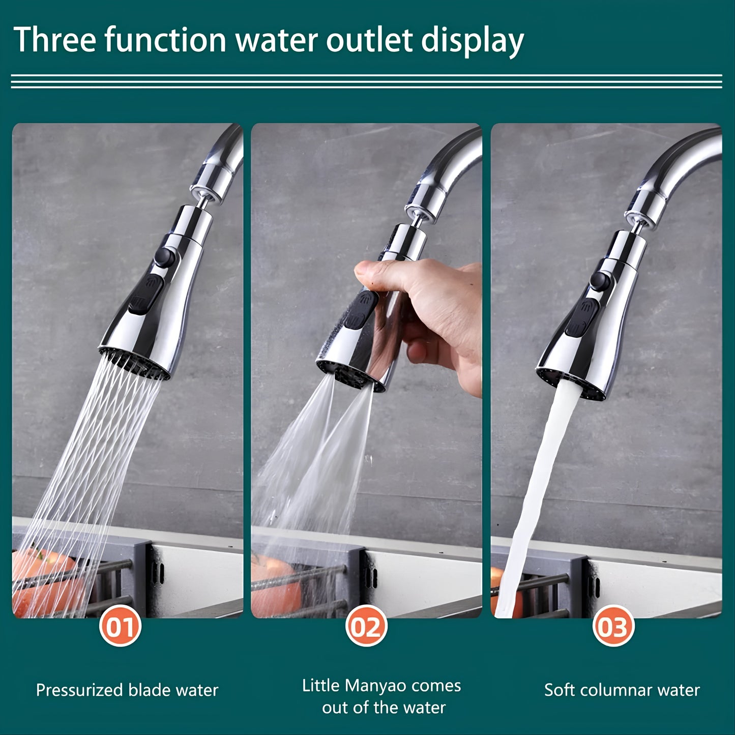 3 Modes Kitchen Sink Faucet