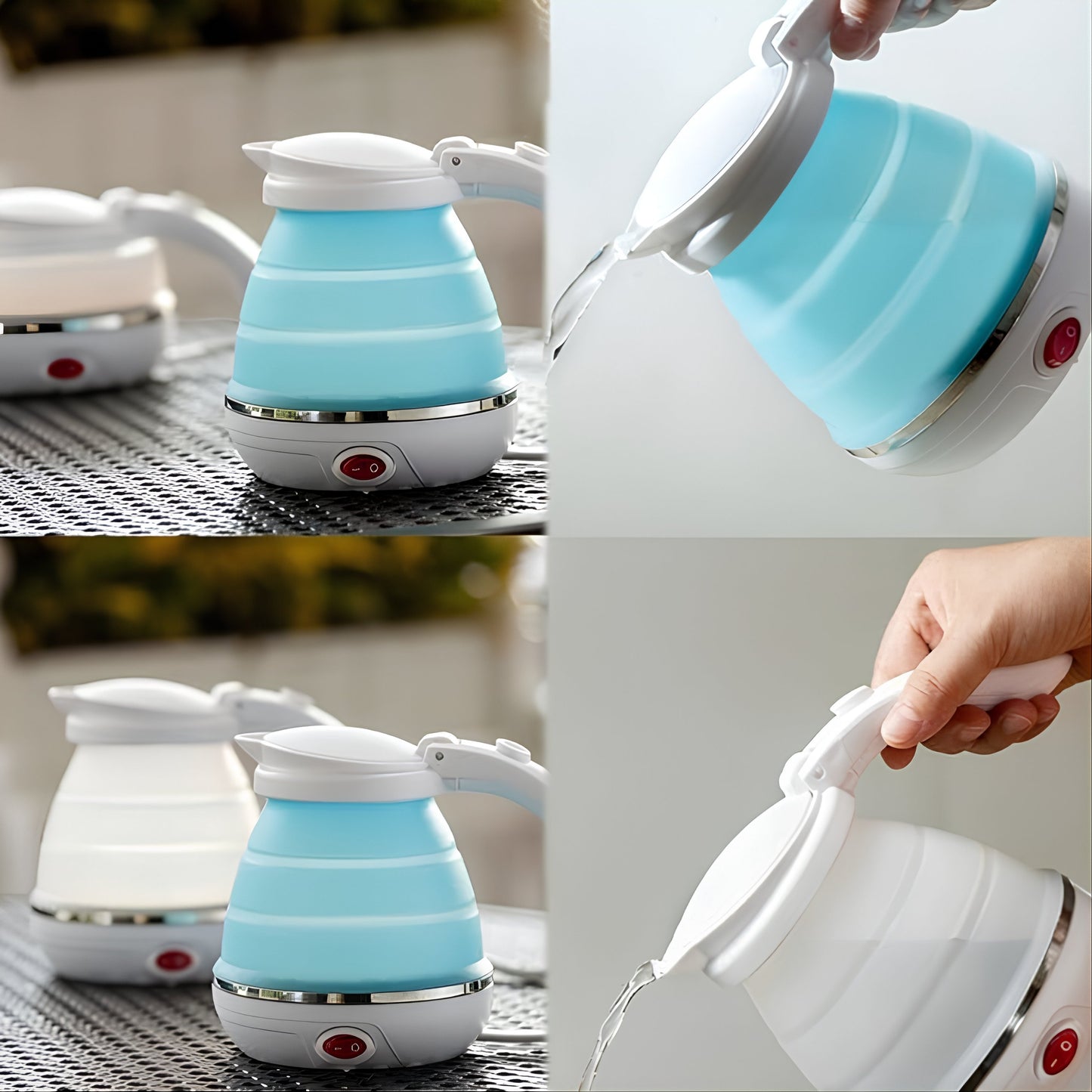 Electric Kettle - Silicone Foldable Electric Water Kettle ( 600 ml )